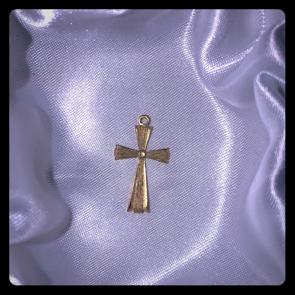 Gold cross pendant